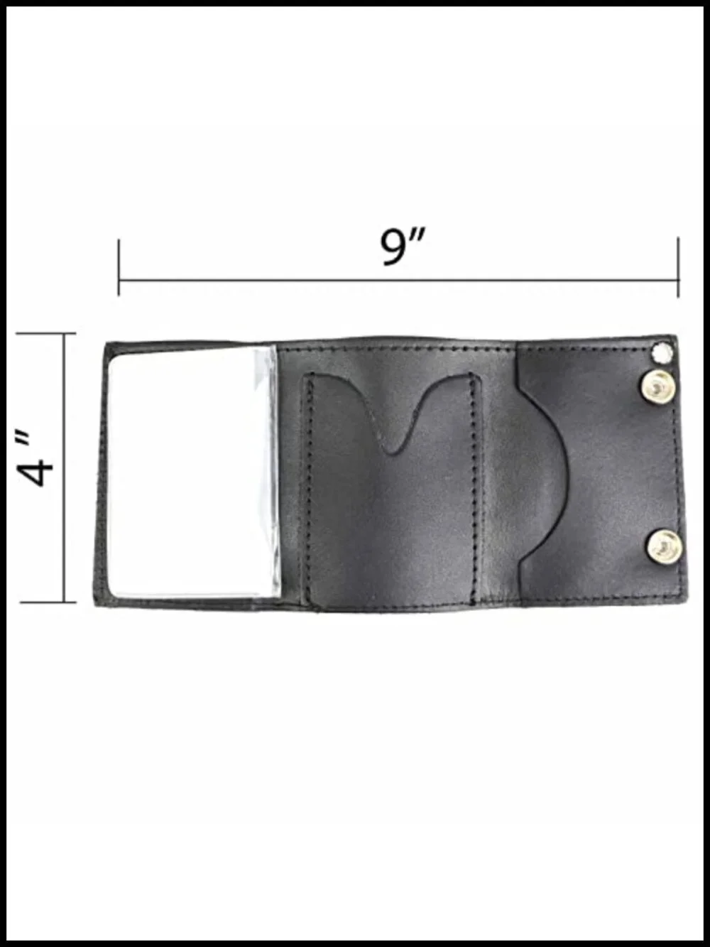 Men's Full-Grain Leather Tri-Fold Biker Wallet with Detachable Chain
